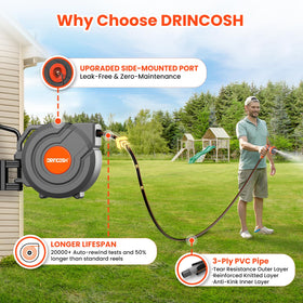 DRINCOSH replaceable leader hose with rust-resistant brass connector