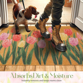 Dripykiaa tulip mat enhances home decor and seasonal styling.
