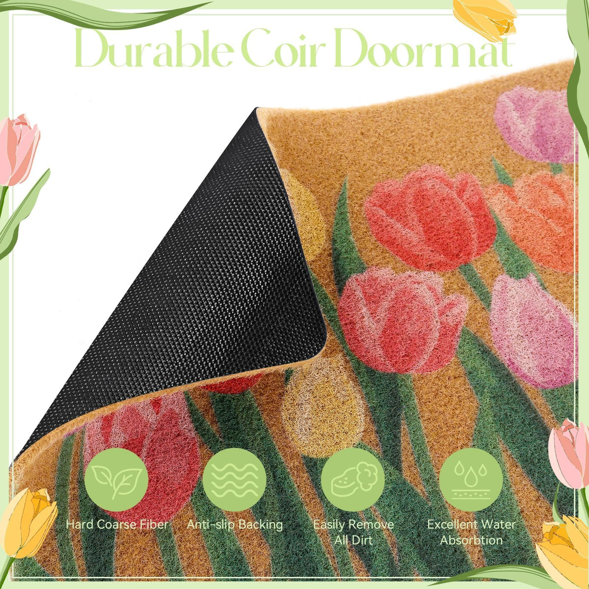 Dripykiaa doormat suitable for outdoor and indoor use at home or office entrances.