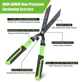 DRM-GDNER heavy duty pruner cutting stems and bushes with ease