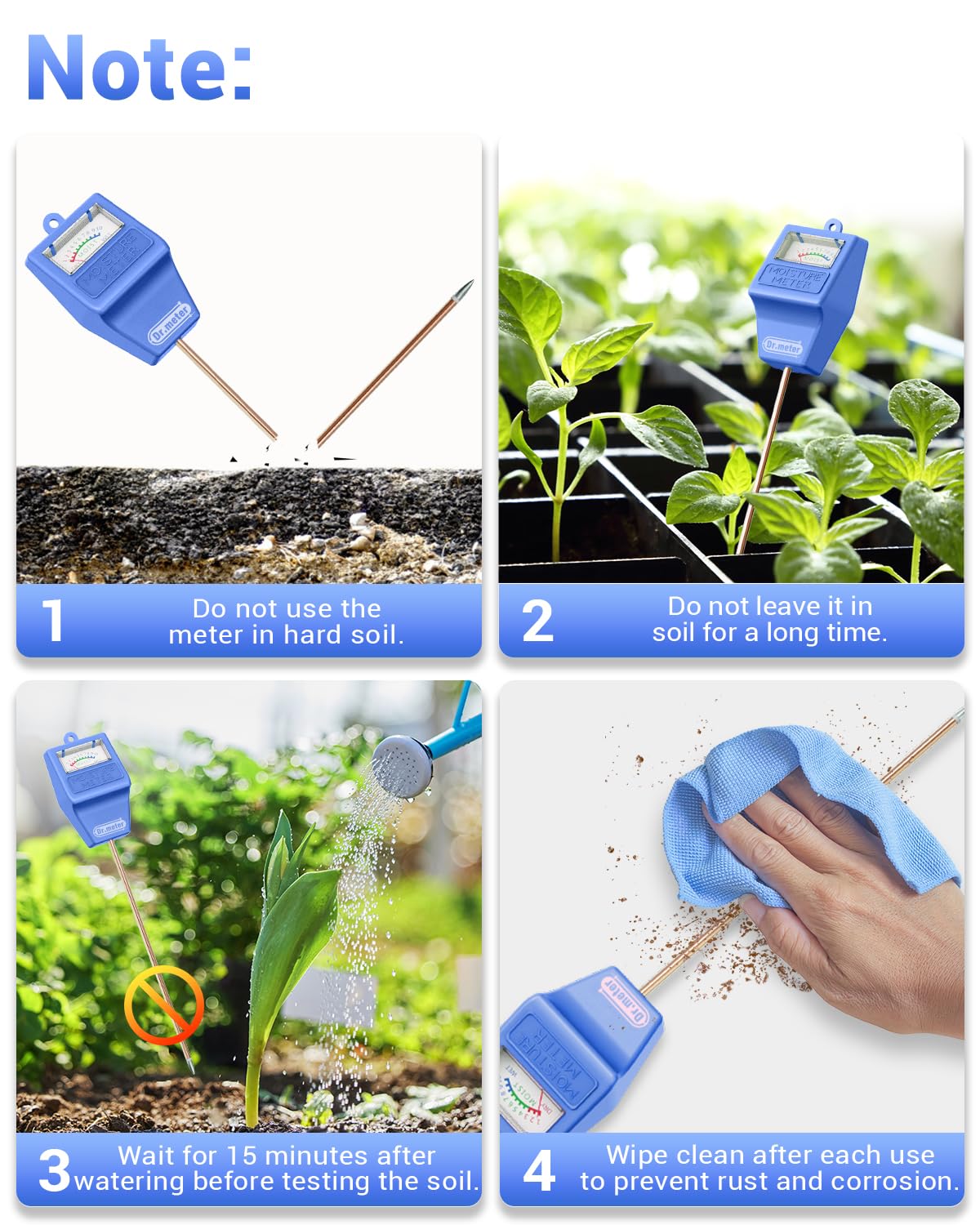 Dr.meter compact, portable tool for on-the-go soil checks.