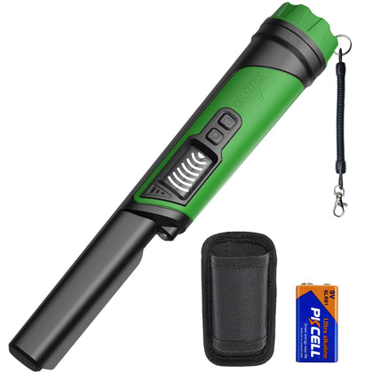 DR.ÖTEK pinpointer LCD screen shows signal strength for precise treasure confirmation