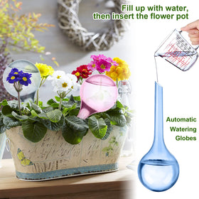 Droutti watering globes clear body enable water level monitoring for precise irrigation.