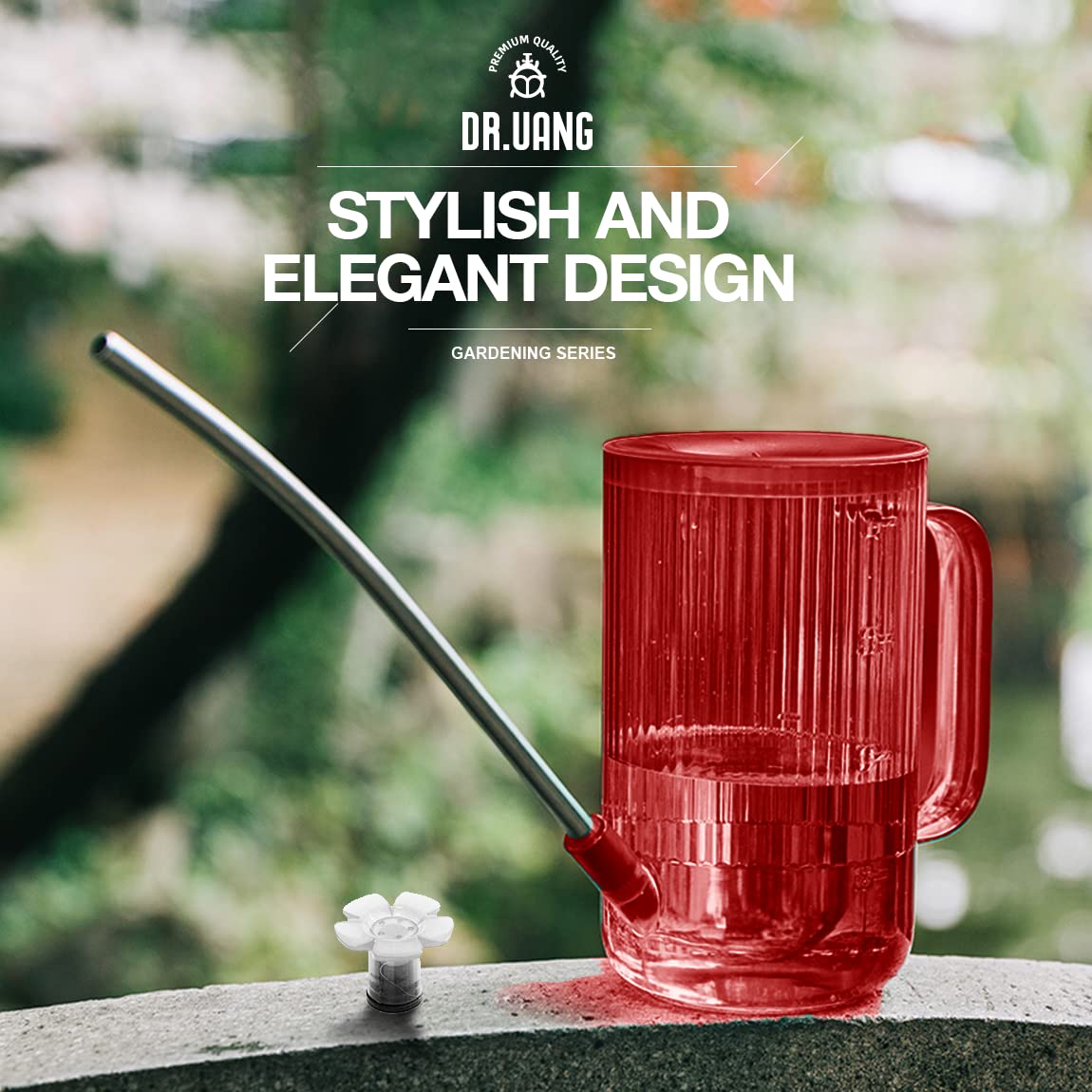 DR.UANG compact 1L capacity is ideal for daily plant care.