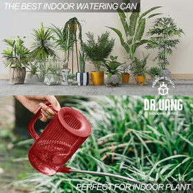 DR.UANG long-spout reach helps watering high shelves and hanging plants.
