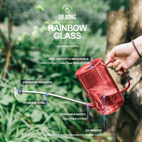 DR.UANG 1L watering can with scale helps measure water accurately.