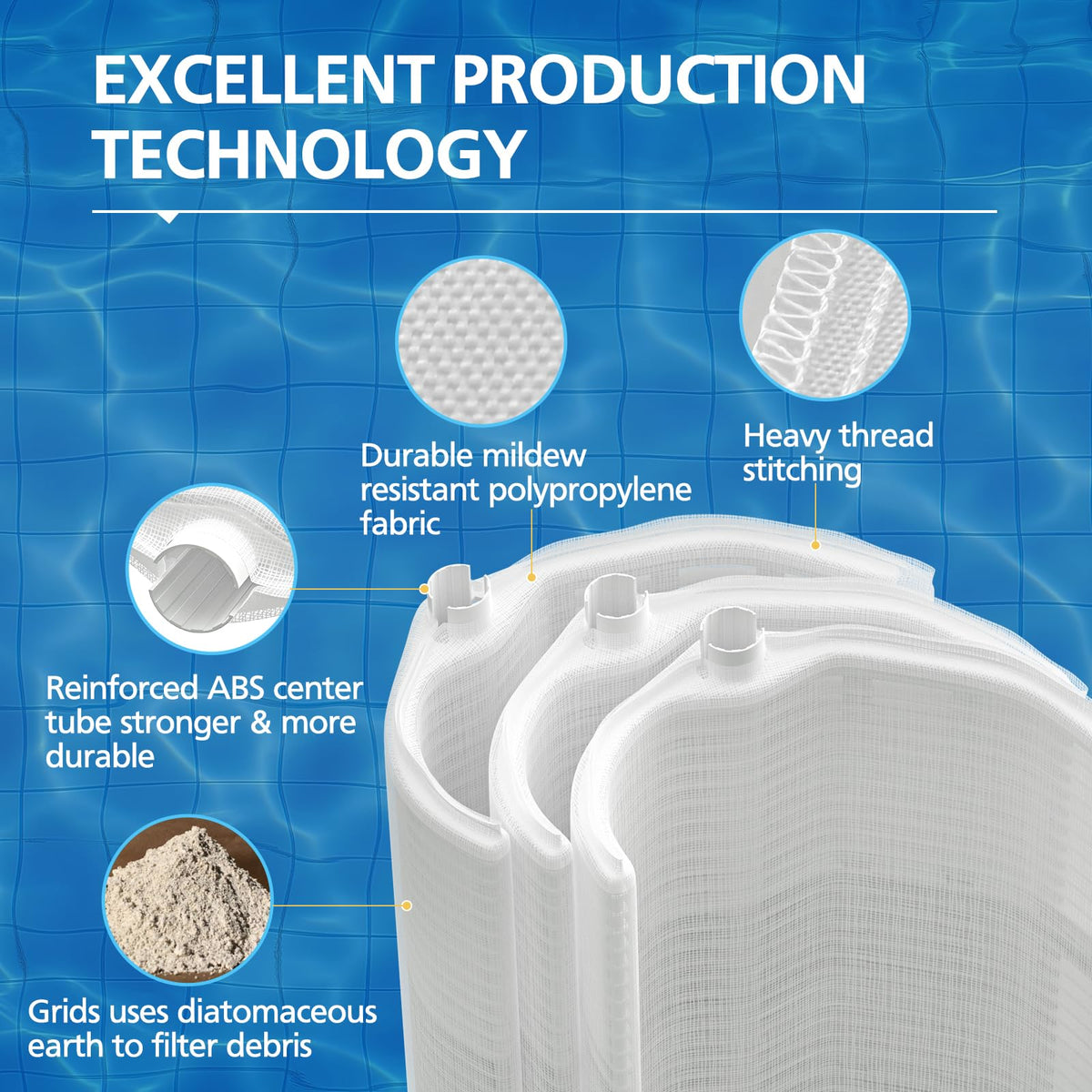 Drupany FS-2003 durable grid resists mildew and corrosion.