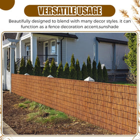Drydiet bamboo reed fence on patio, sun shading for outdoor comfort.