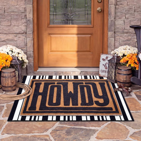 Drydiet double-layer doormat creates a layered, stylish doorway statement.