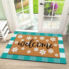Drydiet front door spring decor creates a warm, welcoming entry.