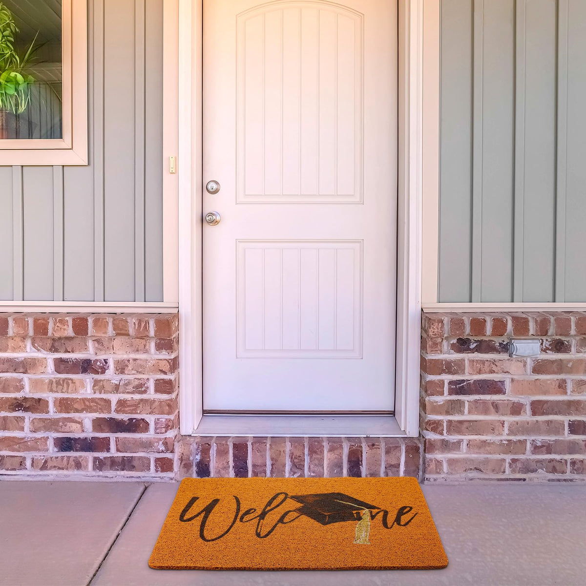 Drydiet doormat placed at the entrance enhances curb appeal and practicality.