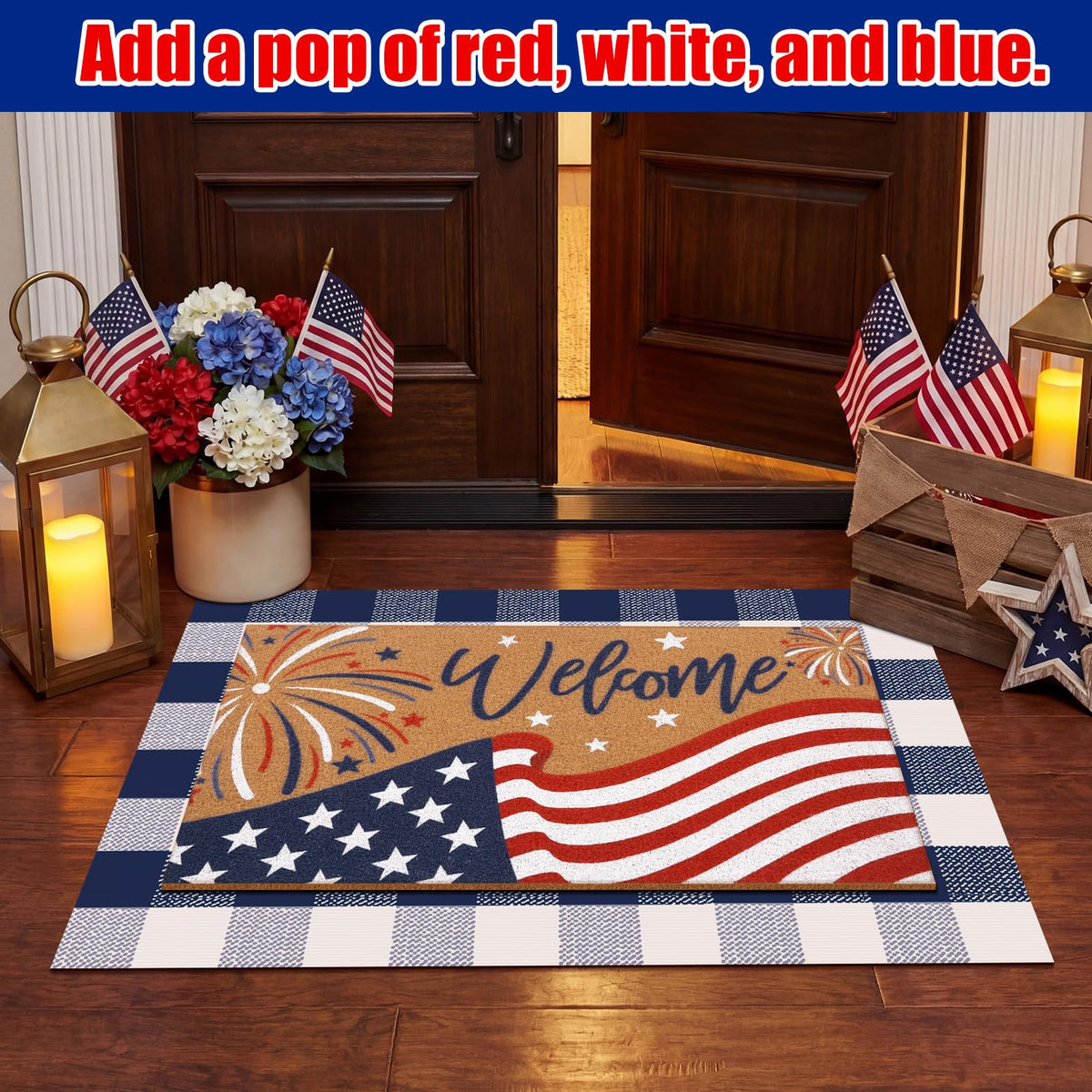 Drydiet entrance mat enhances curb appeal for porch and entryway décor.