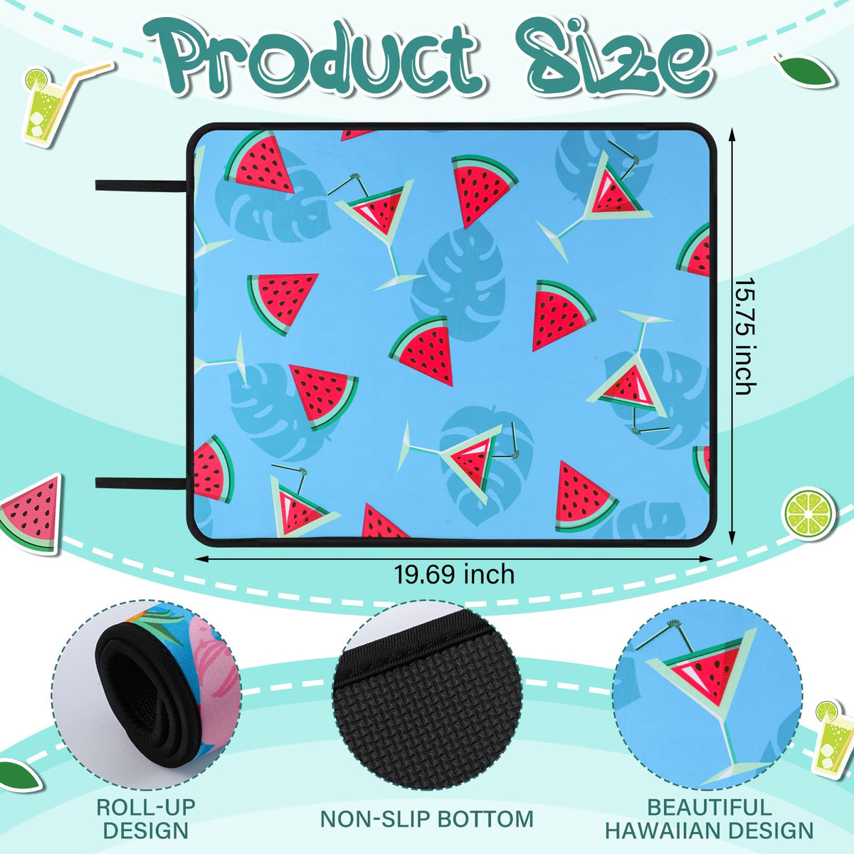 Drydiet neoprene pool mats closeup shows durable quick-dry material for outdoor use