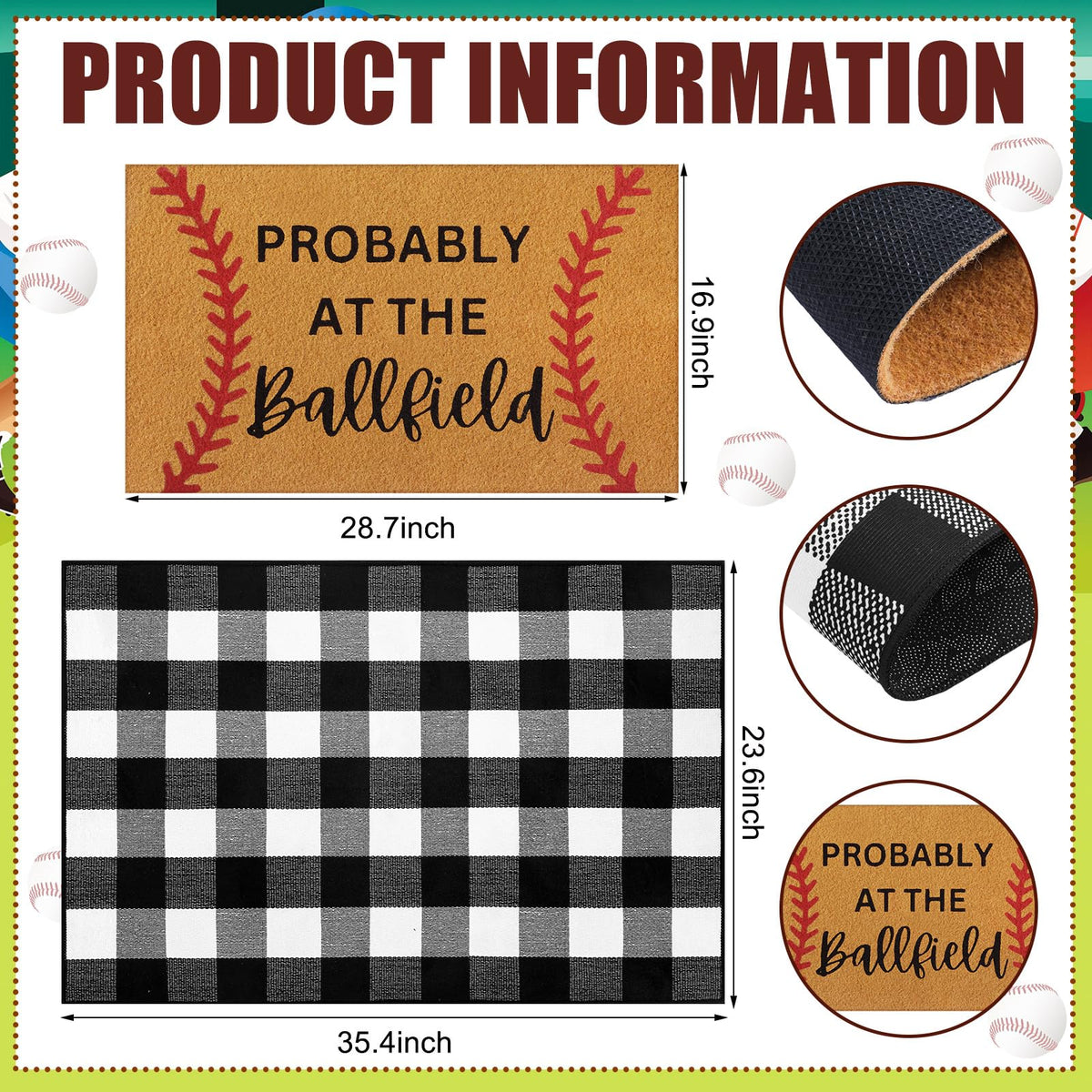 Drydiet non-slip backing keeps the mat securely in place at the door