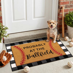 Drydiet plaid cotton rug adds farmhouse charm and layered entryway style