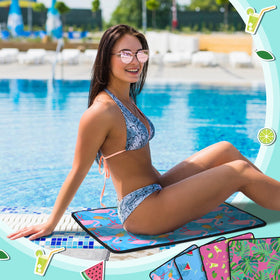 Drydiet poolside cushions non-slip bottom keep mats in place near water surfaces