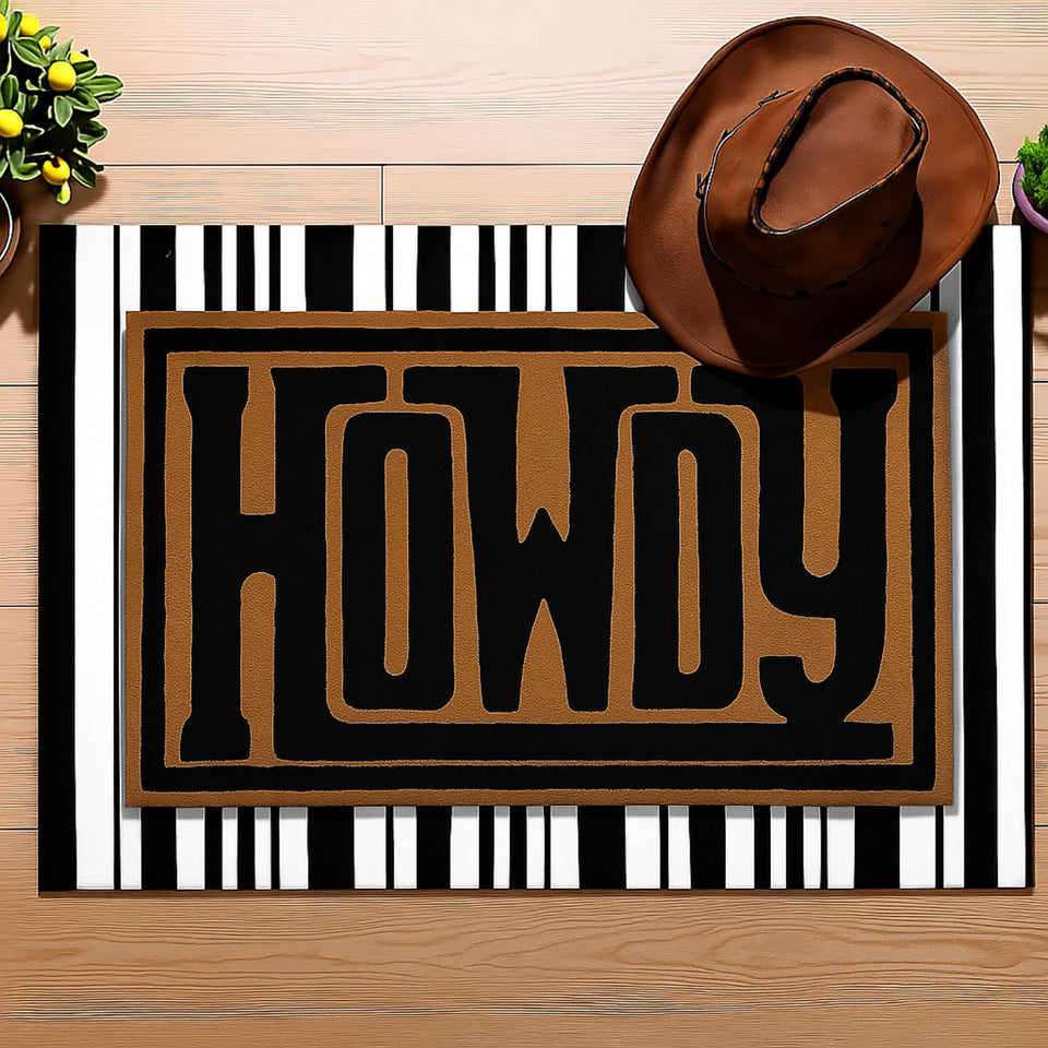 Drydiet Western Howdy bottom layer doormat provides sturdy support for a stable entry.