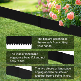 DSINBOWL durable steel border defines lawn and garden edges.