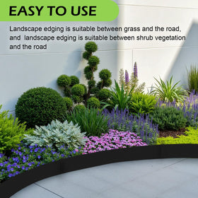 DSINBOWL easy-install edging helps prevent soil wash into paths.