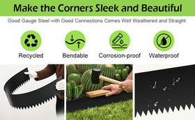 DSINBOWL reliable edging solution adapts to curved and straight garden borders.