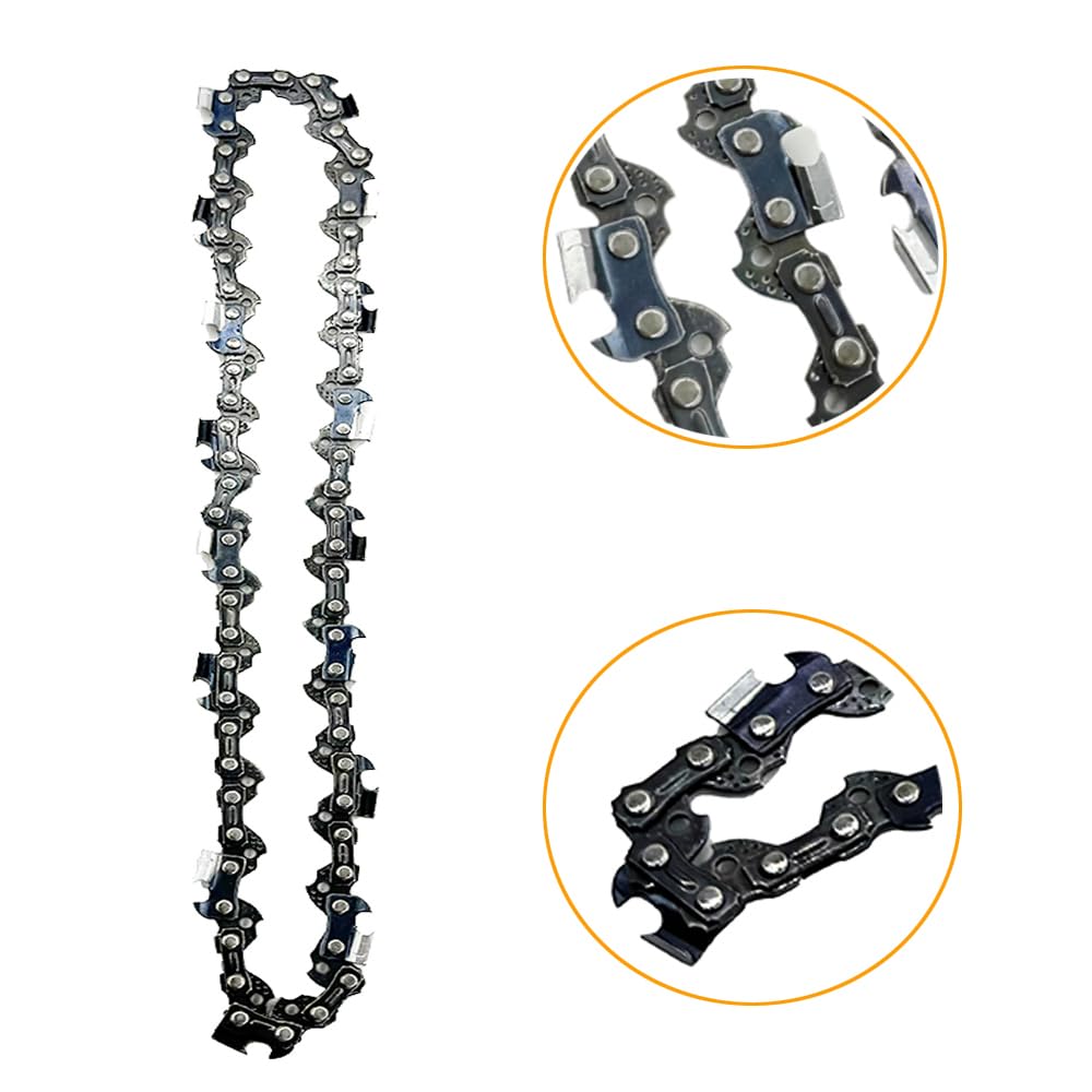 Close-up of 3/8 inch pitch and 0.050 inch gauge DSkoiph chain for durable, precise cuts.