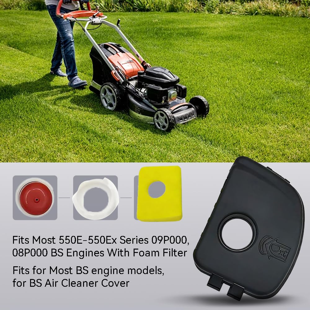DSkoiph black upper air cleaner cover adds durable protection.