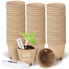 DSUWAZU 4-inch peat pot for seedlings with drainage holes, ideal for clean seedling setup