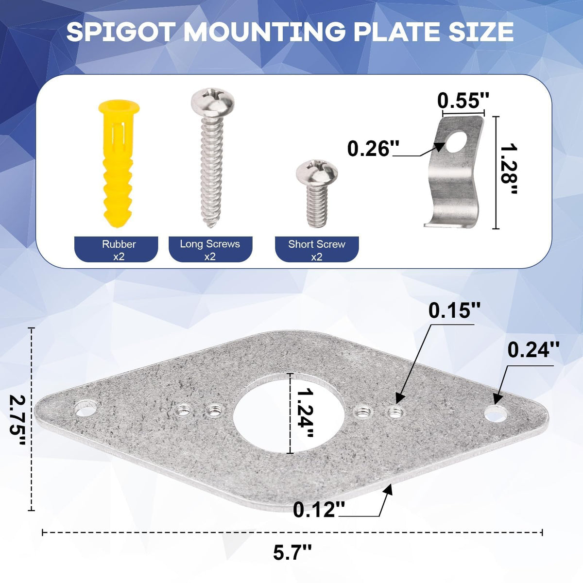 Dsyboko secure-wall-mounting keeps outdoor faucets stable and minimizes leaks