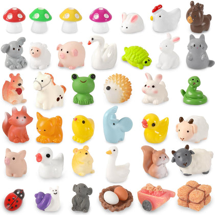 DTOFOOT mini ducks resin figures for fairy gardens and playful shelf displays.
