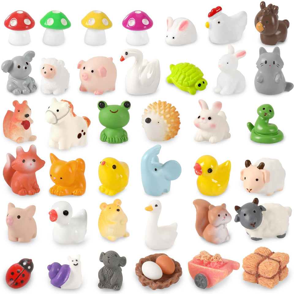 DTOFOOT mini ducks resin figures for fairy gardens and playful shelf displays.
