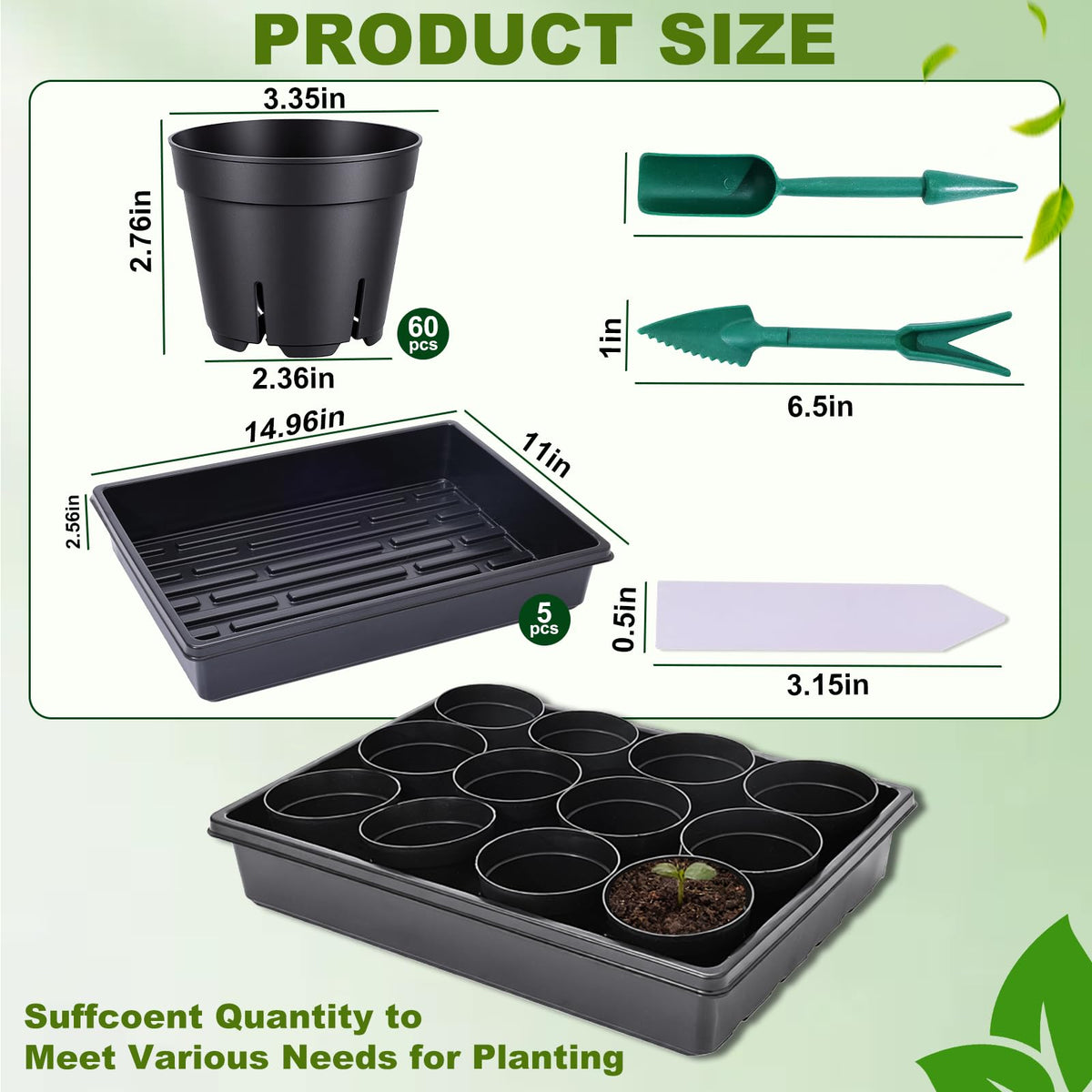 Dualshine seedling trays organize seeds and catch excess water for a clean setup