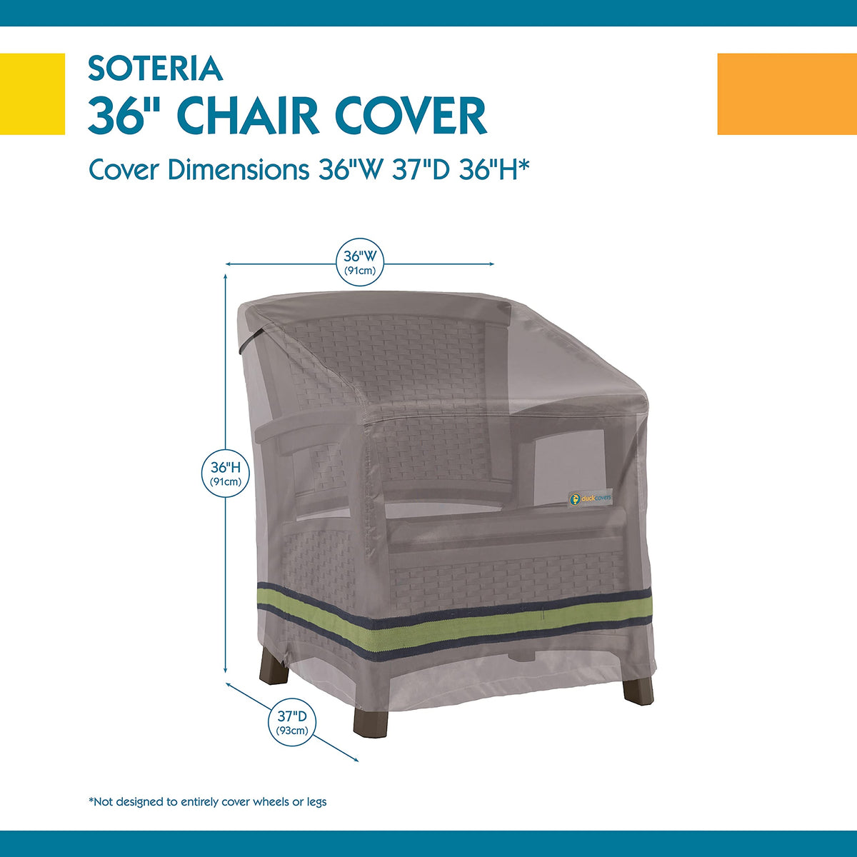 Duck Covers Soteria warranty badge emphasizes a two-year coverage period.