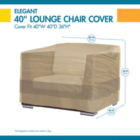 Fits chairs up to 40W x 40D x 36H per spec.