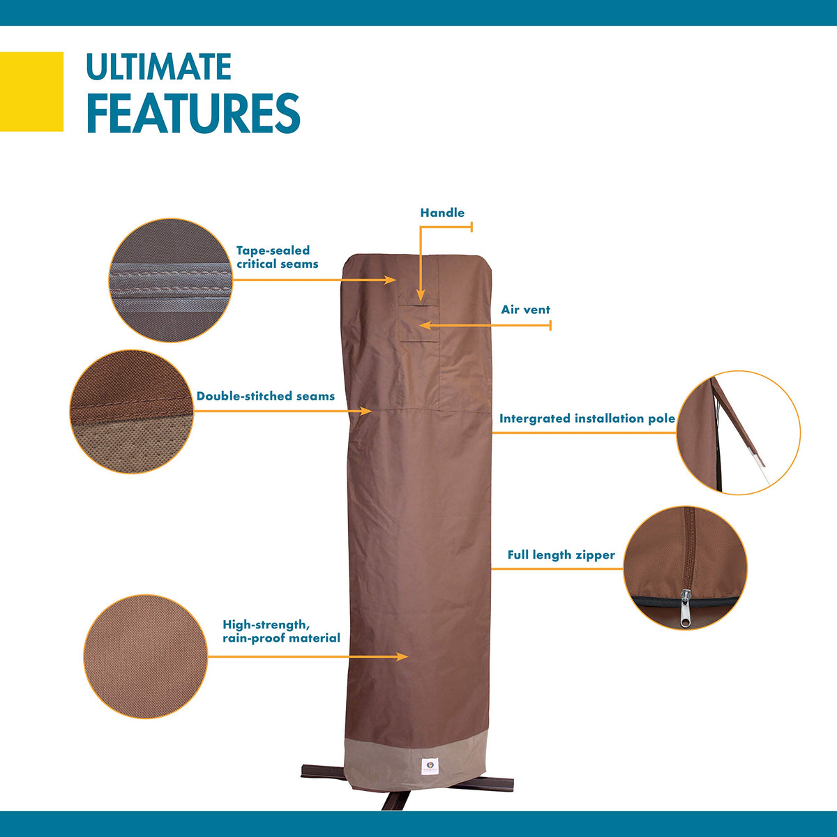 Duck Covers mocha cappuccino color adds warmth to a patio space