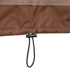 Duck Covers cover with click close buckles stays securely in place during breezes.