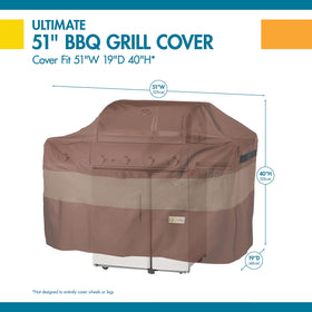 Duck Covers UV-resistant fabric protects grill from sun damage.
