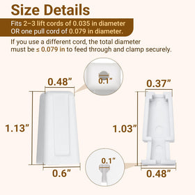 DuckcowsC cord stop knob white provides quick manual adjustment and secure operation.
