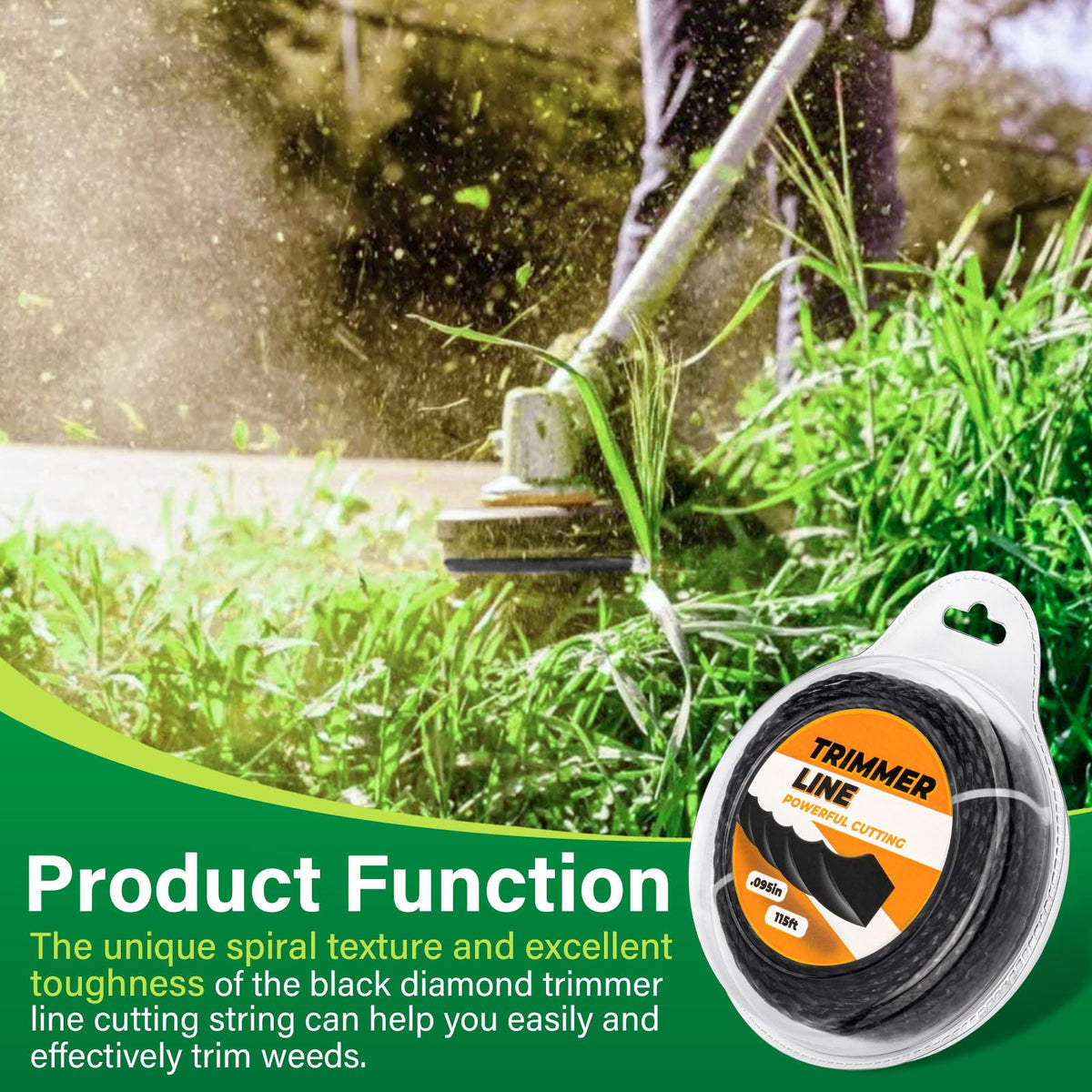 DuckcowsC long 115ft line minimizes reloads during large jobs.