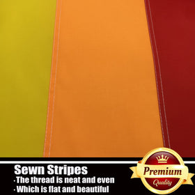 DUCUH flag with brass grommets for easy hanging on a pole.