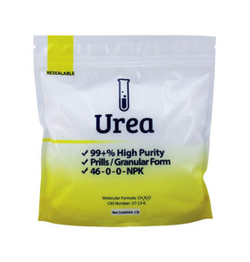 Duda Energy urea prilled pellets for efficient nitrogen delivery to soil.