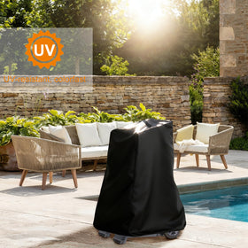 DUDSOEHO storage-ready cover helps organize pool gear after use.