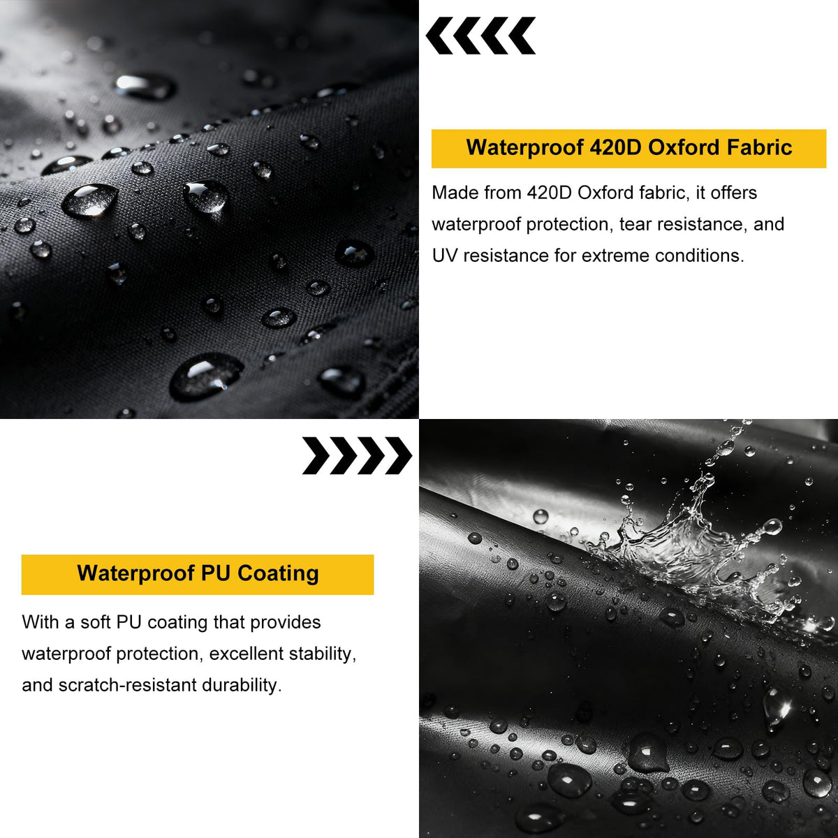 DUDSOEHO waterproof cover shields cleaner from rain and splashes.