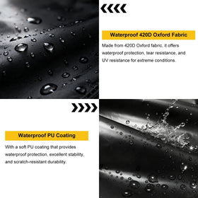 DUDSOEHO waterproof cover shields cleaner from rain and splashes.