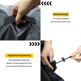 DUDSOEHO windproof straps keep the cover secure during windy days.