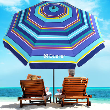 Duerer beach umbrella tilt for precise sun positioning on the sand.