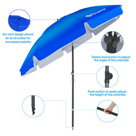 Duerer 8 fiberglass ribs enhance durability and gust resistance