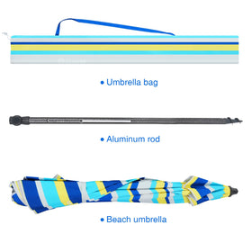 Duerer beach umbrella UV coating and cleanable fabric for sun and rain protection