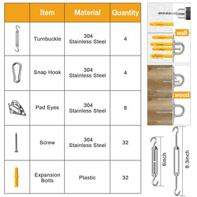 Duerer screws for durable sail attachment