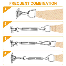 Duerer snap hooks for secure shade sail connections