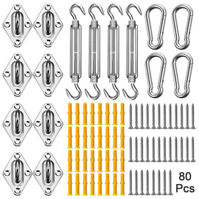Duerer sun shade hardware kit with 80 pieces for outdoor sails